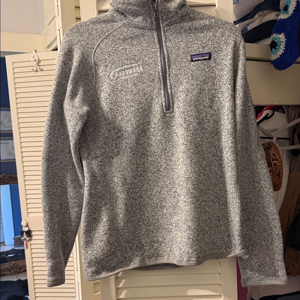 Patagonia Gray Zip-Up Sweater